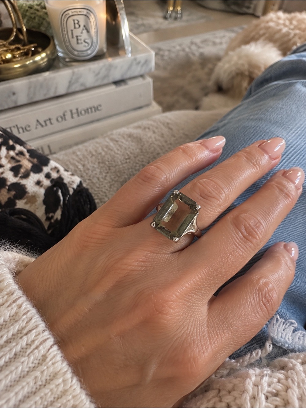 925 Sterling Silver Emerald Cut Statement Ring